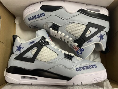Dallas Cowboys Personalized Air Jordan 4 Sneaker BG154 photo review